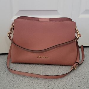 Michael Kors Pink Crossbody Bag with Gold Hardware
